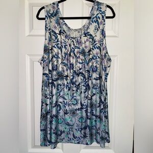 Floral ombre tank